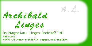 archibald linges business card